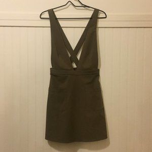 Olive Green Forever 21 Overall Dress